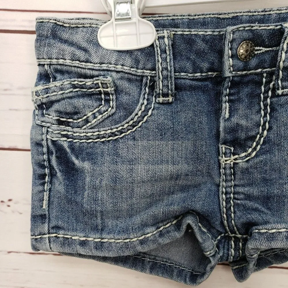 Mossimo Little Girls Thick Stitch Flap‎ Pocket shorts Size XS 4